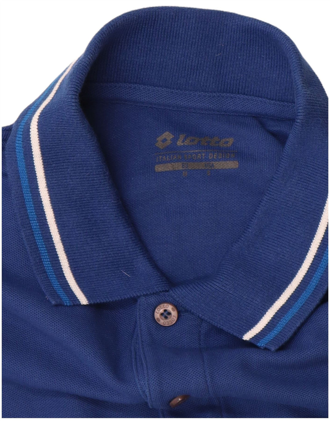 Camisa polo masculina Lotto algodão azul médio