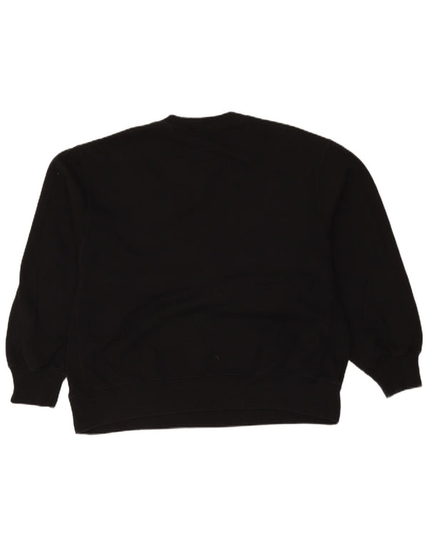 Zara moletom feminino oversized jumper UK 16 grande algodão preto