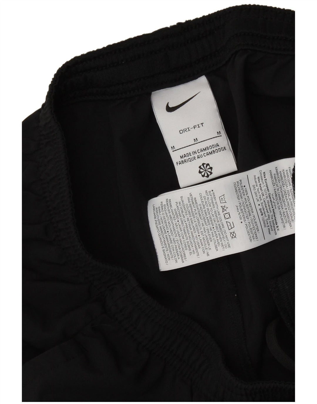 Shorts esportivos gráficos masculinos Nike Dri Fit médio preto colorblock poliéster