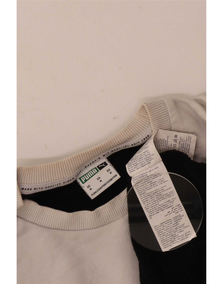 Puma moletom masculino jumper médio preto colorblock algodão