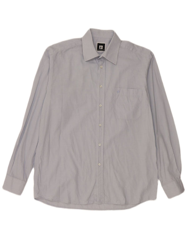 Camisa masculina Roccobarocco tamanho 41 16 grande algodão azul