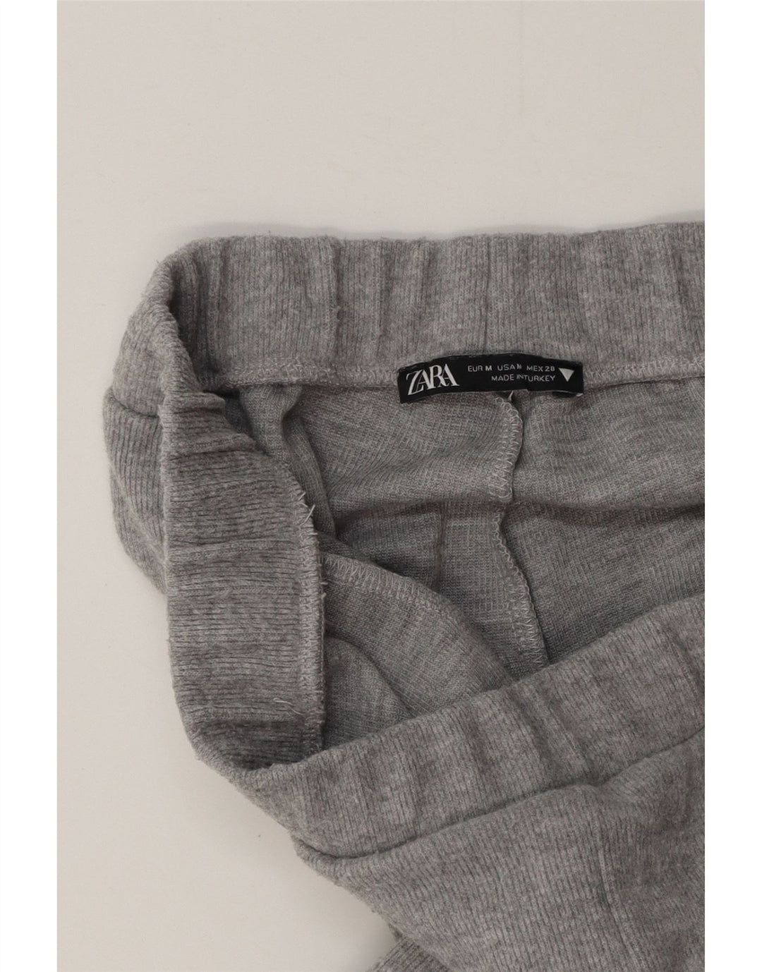 Zara Calça feminina de treino com perna larga Reino Unido 12 cinza médio