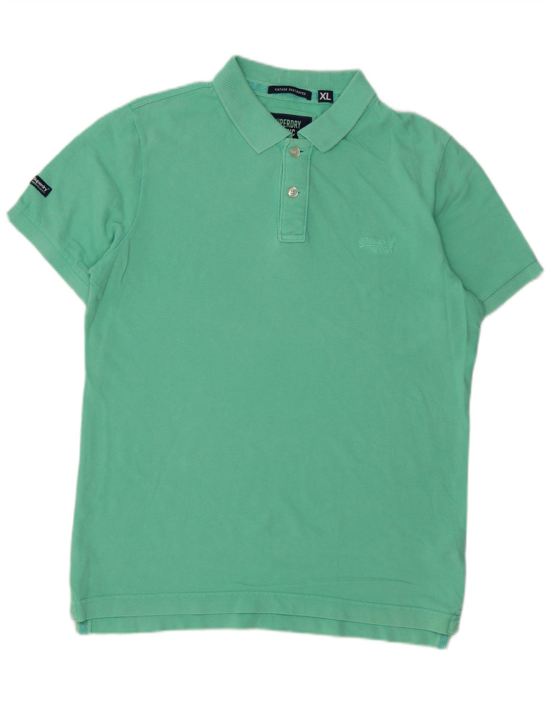 Camisa polo masculina Superdry Classic Fit XL verde algodão