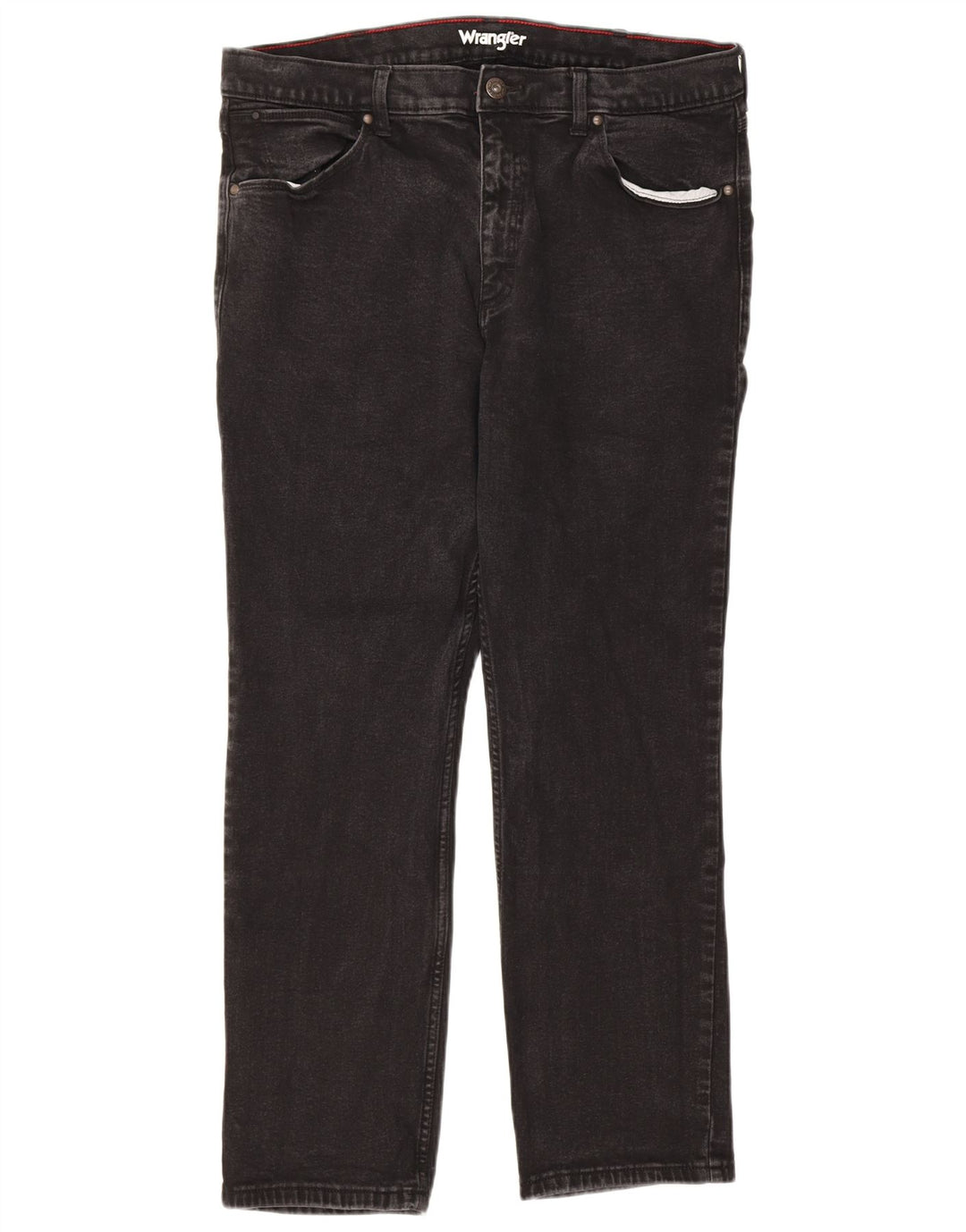 Wrangler Masculino Regular Straight Jeans W38 L30 Algodão Preto
