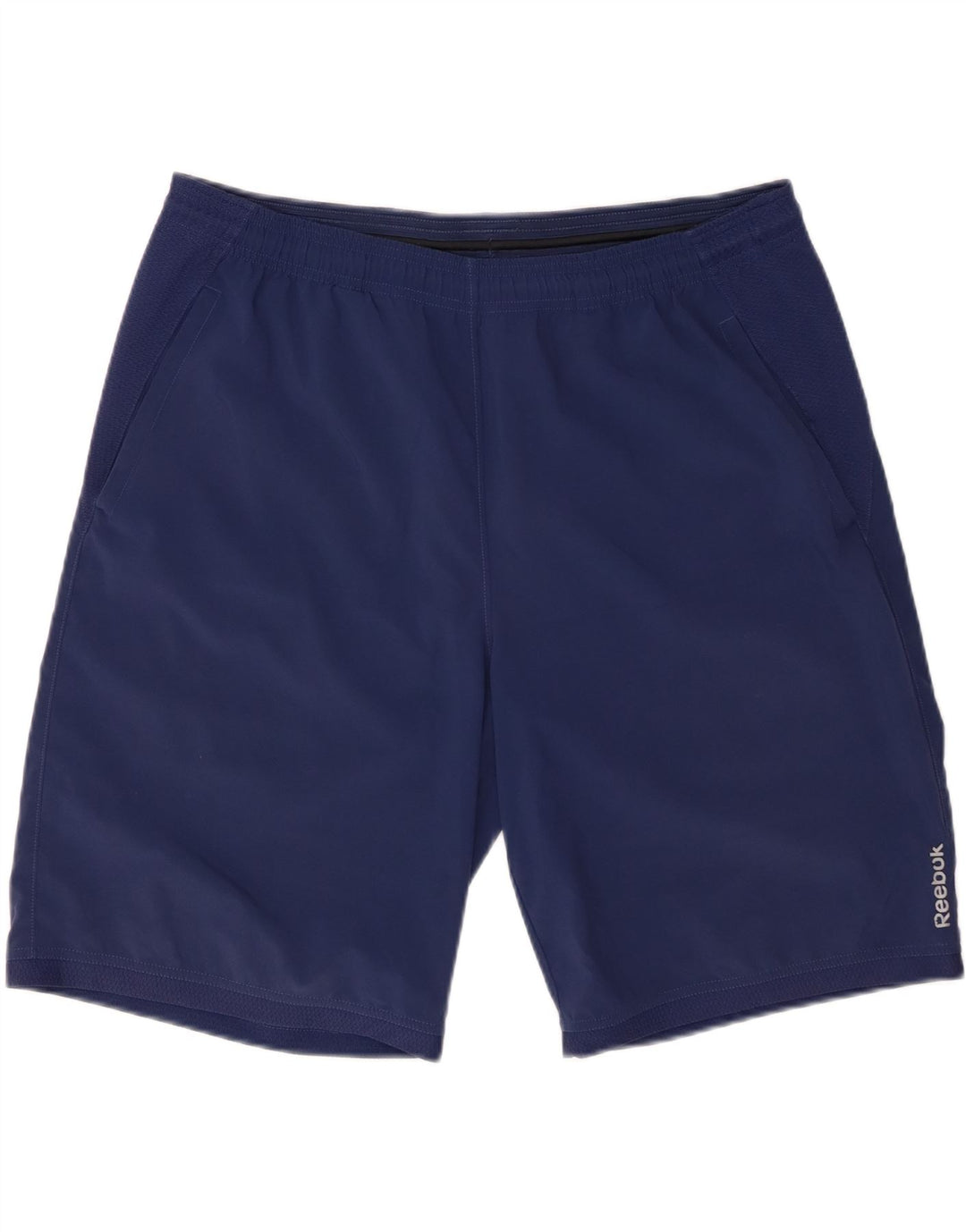 Shorts esportivos masculinos REEBOK grandes poliéster azul marinho