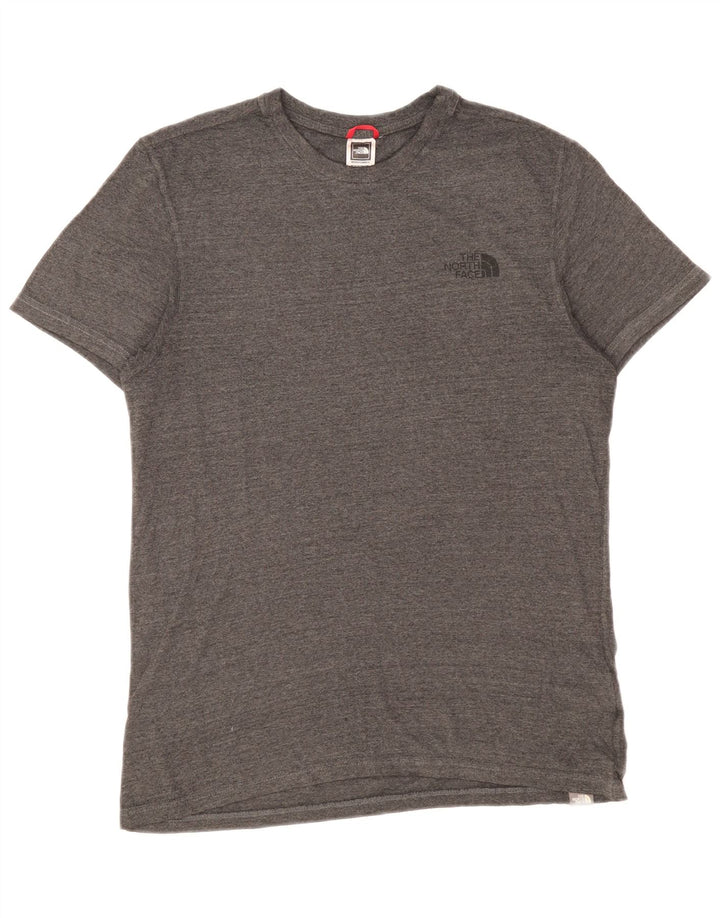 Camiseta masculina The North Face algodão manchado cinza médio