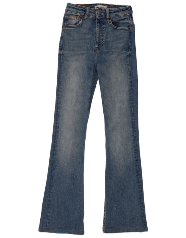 Zara Calça jeans feminina larga EU 34 2XS W24 L30 Azul