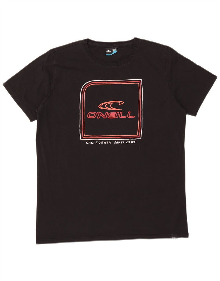 Camiseta gráfica masculina O'Neill Top médio algodão preto