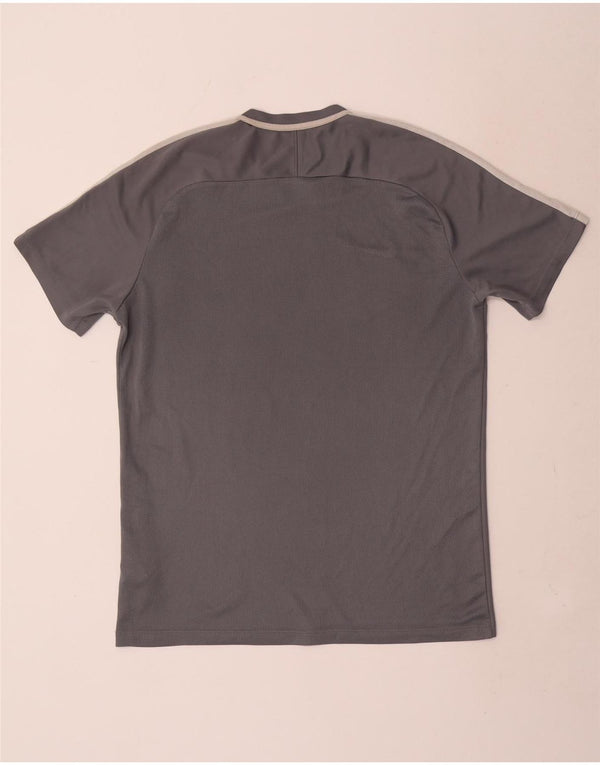 Camiseta masculina Nike Dri Fit Top grande cinza colorblock poliéster
