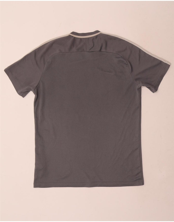 Camiseta masculina Nike Dri Fit Top grande cinza colorblock poliéster