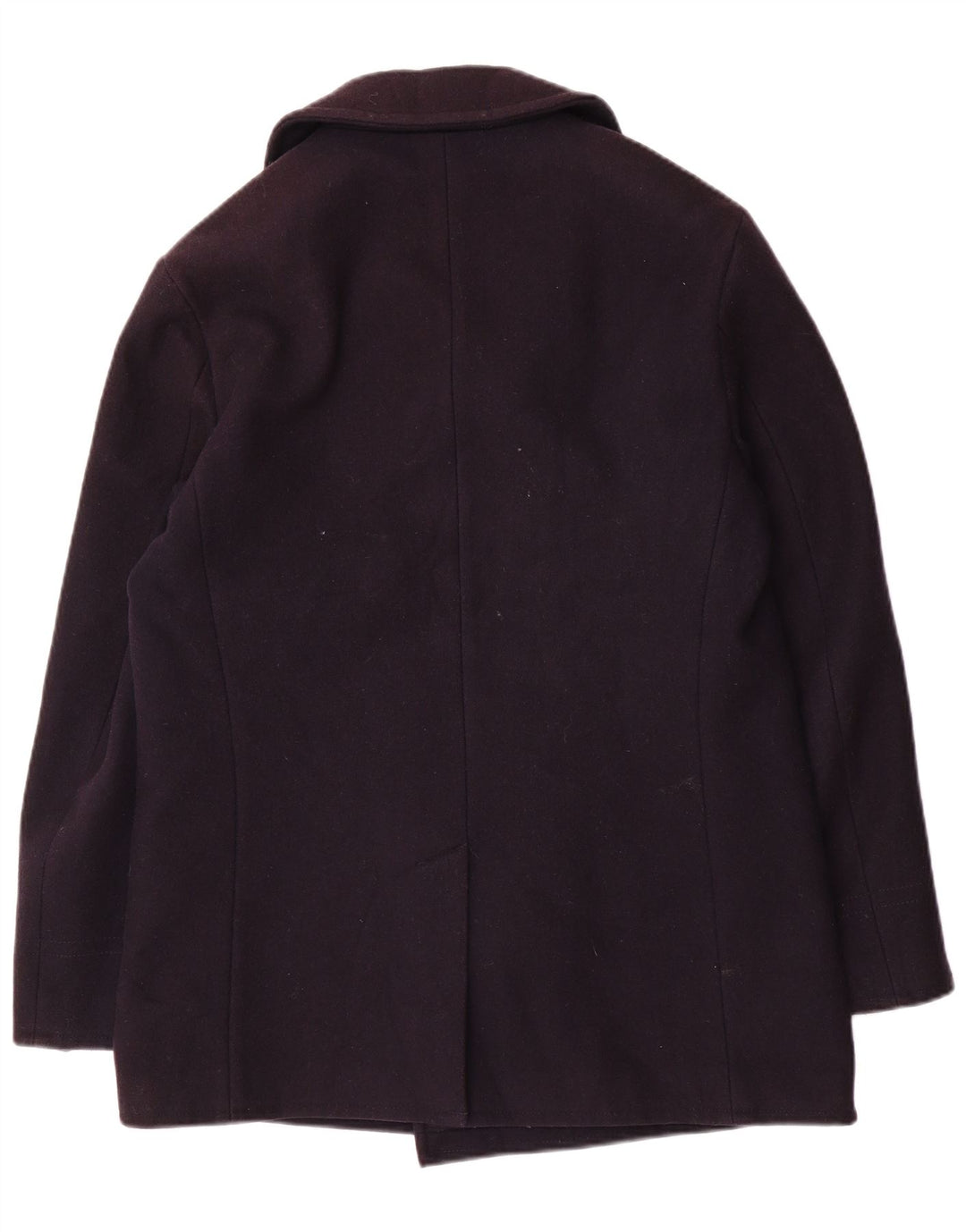 Benetton Masculino Pea Coat IT 48 Lã Azul Marinho Médio