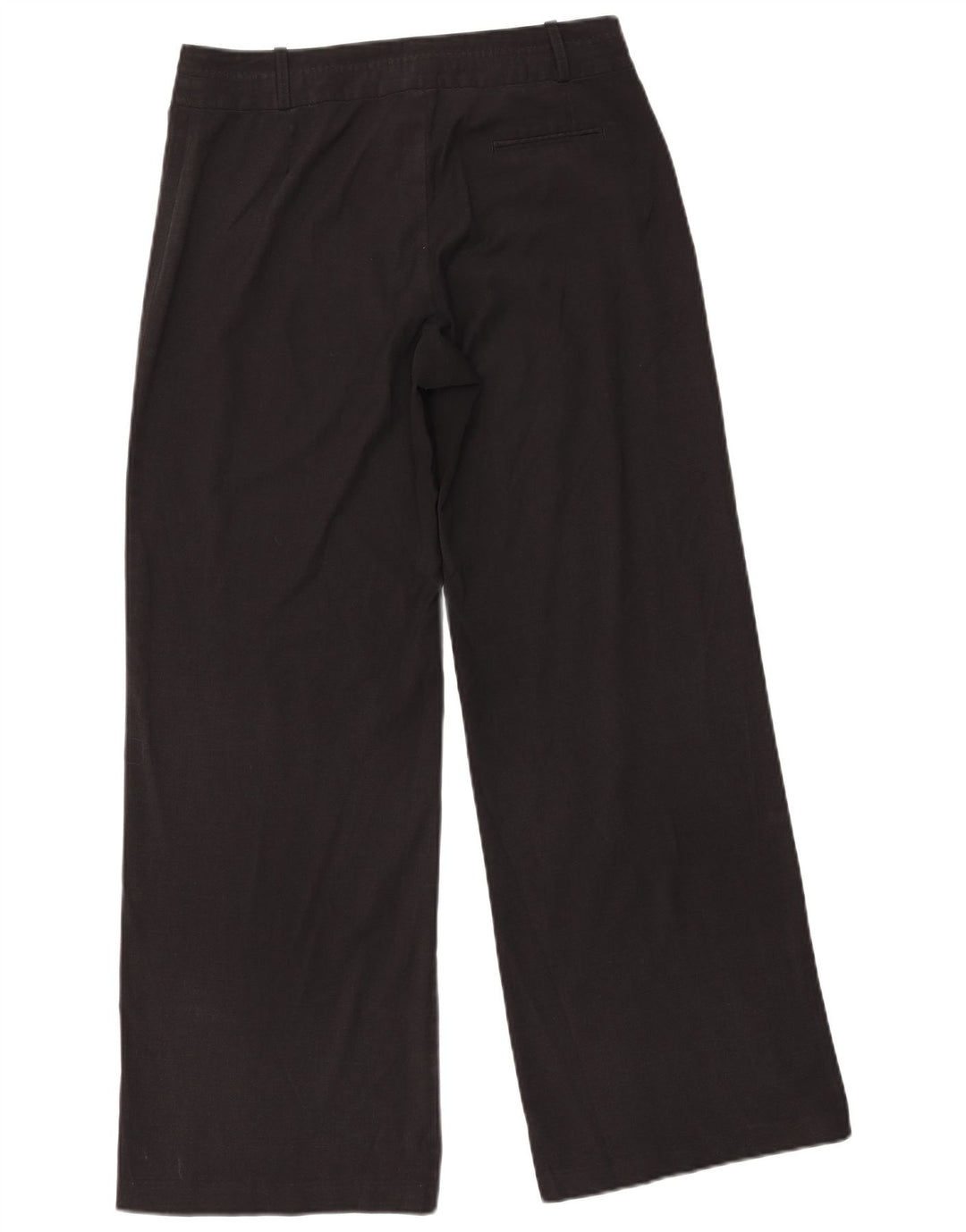 Calça casual feminina Laura Ashley Reino Unido 12 médio W30 L31 poliéster preto