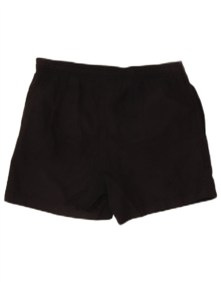 Shorts esportivos femininos Champion UK 8 pequeno poliéster preto