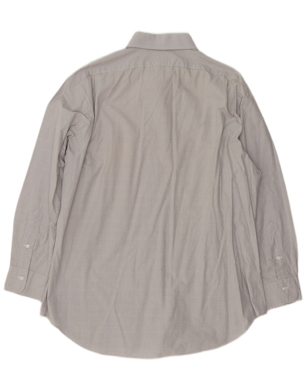 Camisa masculina POLO RALPH LAUREN tamanho 17 XL algodão xadrez cinza