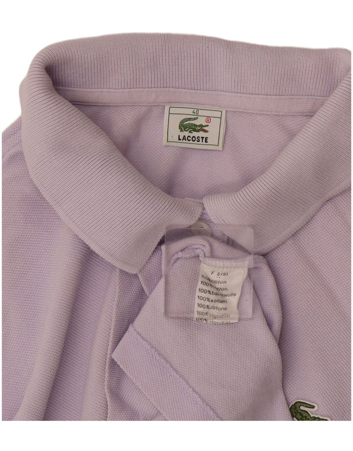 Camisa polo feminina Lacoste tamanho 40 algodão roxo médio