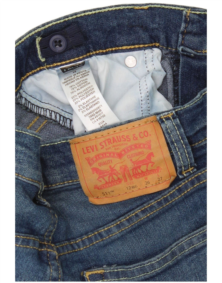 Levi's Boys 511 Slim Jeans 11-12 Anos W26 L27 Azul Algodão