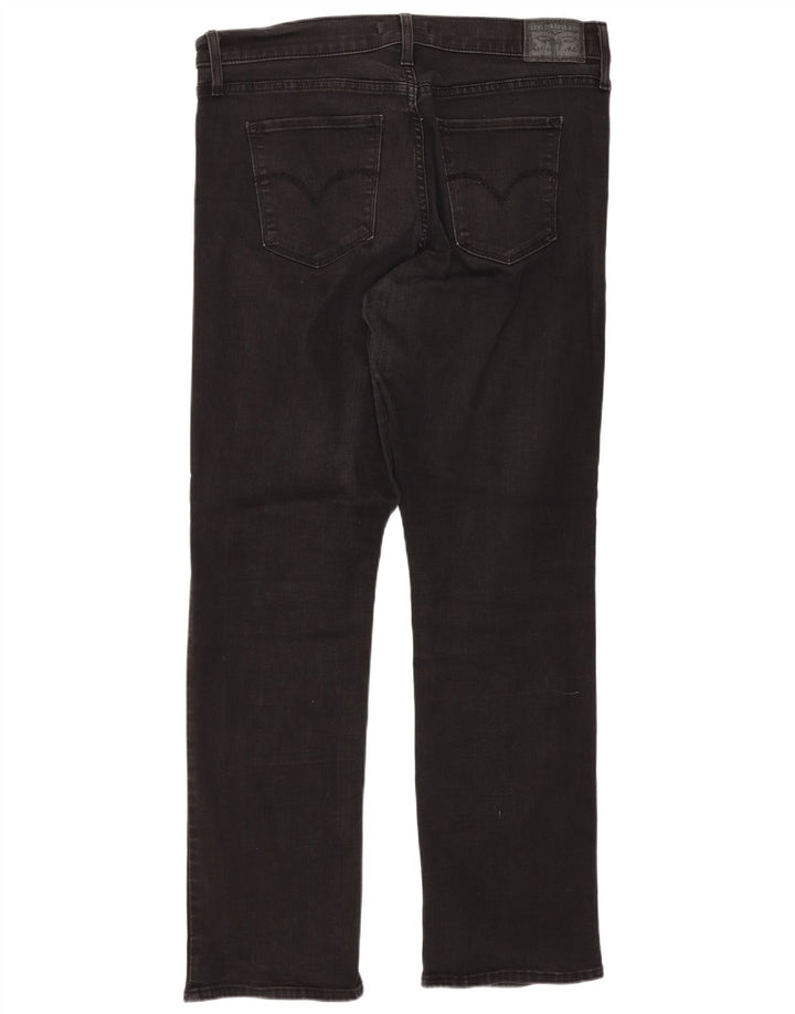 Calça jeans feminina Levi's 314 Shaping Straight W32 L30 algodão preto
