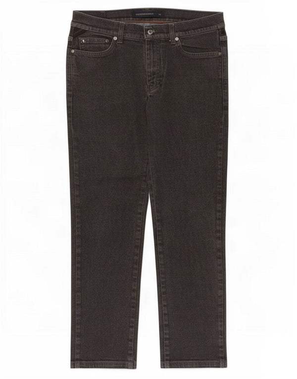 Harmont & Blaine Mens Straight Jeans IT 50 Grande W34 L30 Algodão Preto