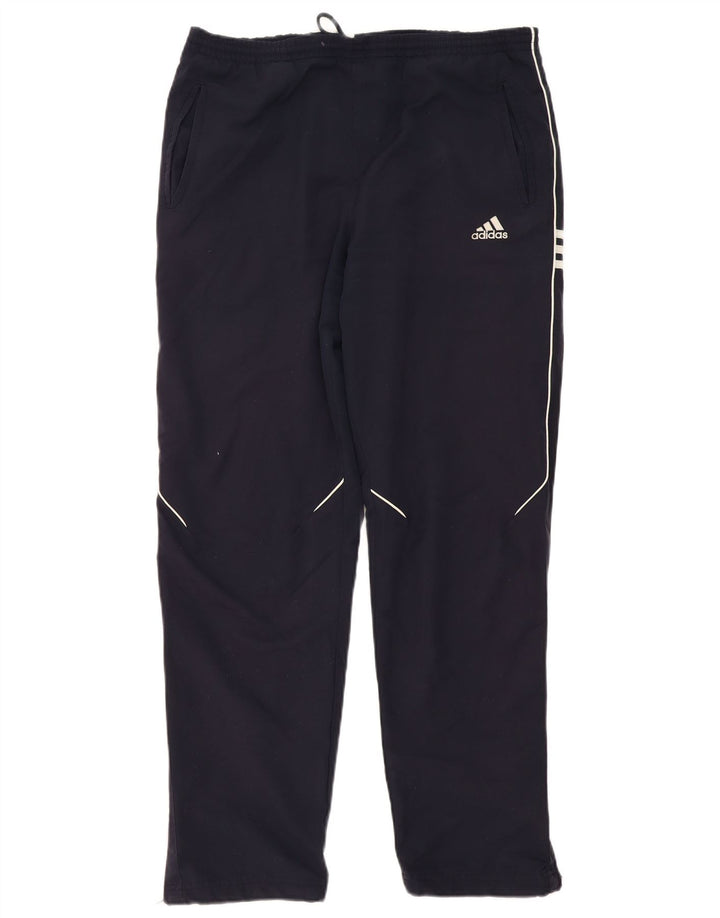 Calça de treino masculina Adidas grande poliéster azul marinho