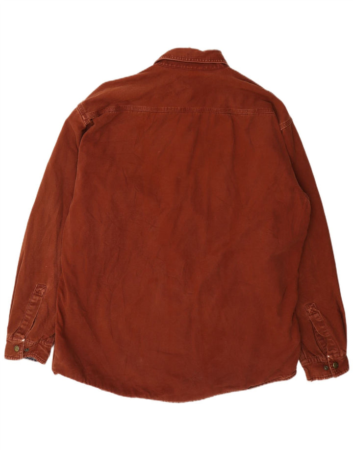 Camisa Carhartt masculina lenhador grande algodão marrom