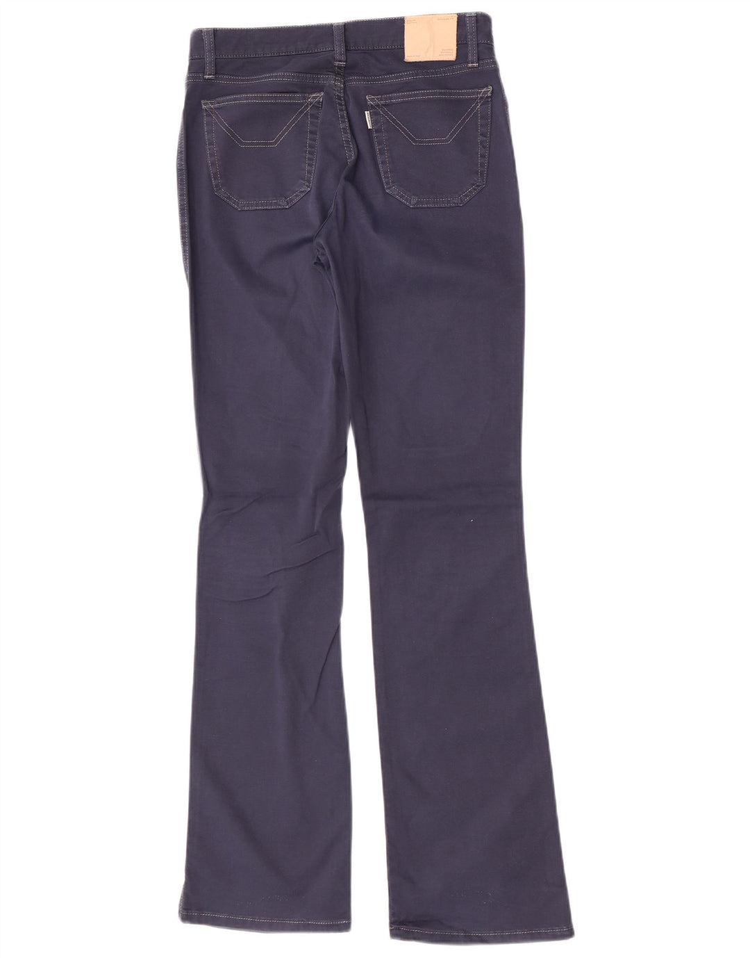 Calça casual feminina Jeckerson Bootcut W28 L33 algodão azul marinho