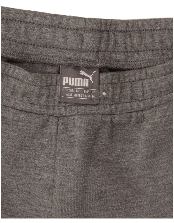 Calça de treino masculina Puma cinza médio colorblock