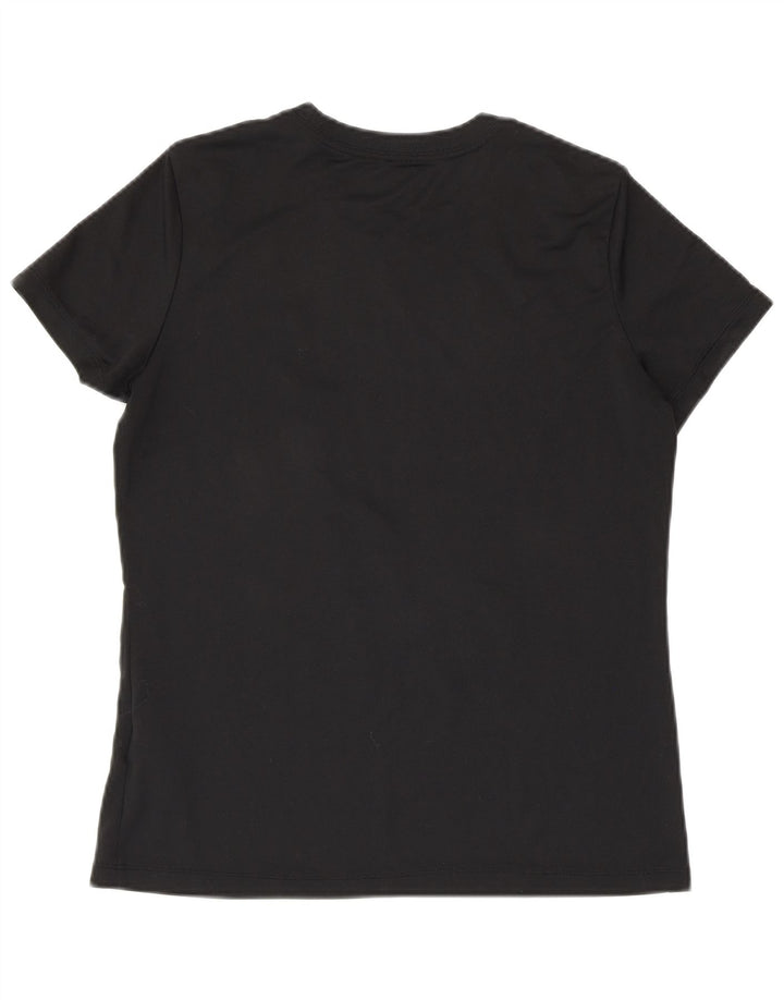 Camiseta feminina NIKE Dri Fit Graphic UK 14 Médio Preto Poliéster