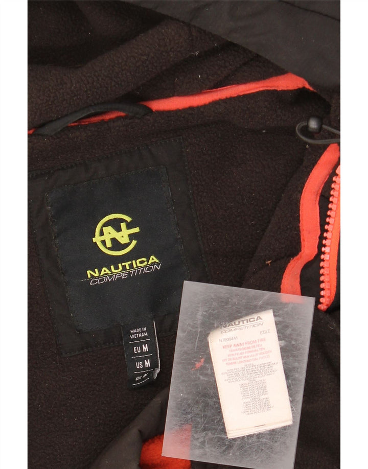 Suéter masculino NAUTICA com capuz e zíper, médio, preto, poliéster