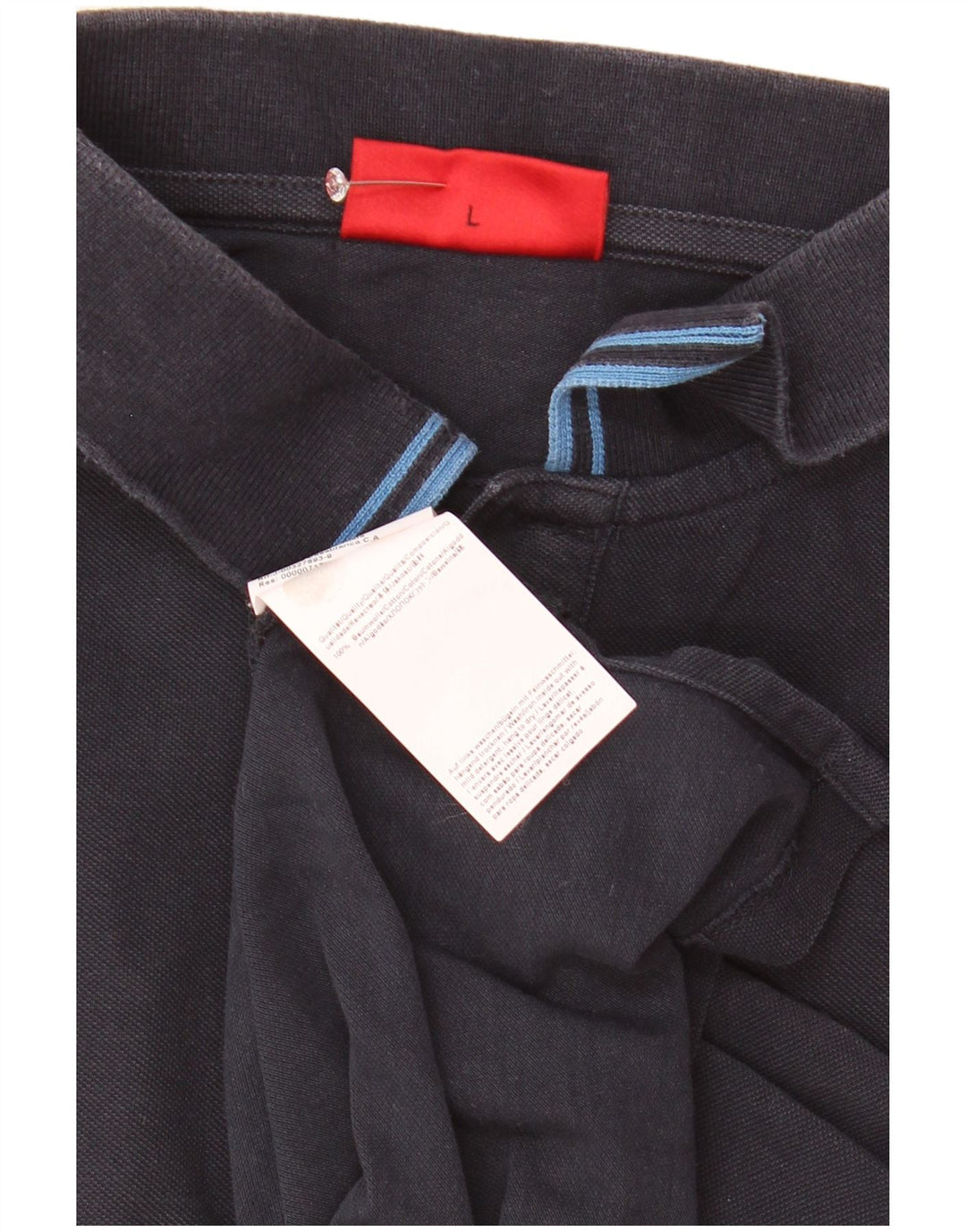 Camisa polo masculina Hugo Boss grande algodão azul marinho