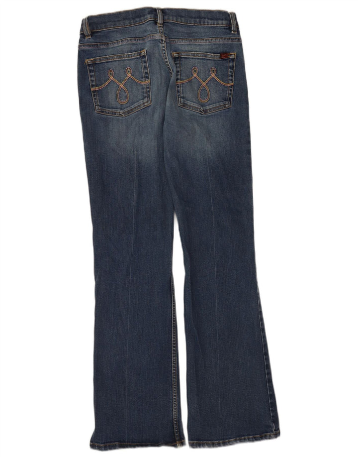 Calça jeans feminina Oasis Bootcut UK 10 pequena W30 L28 algodão azul