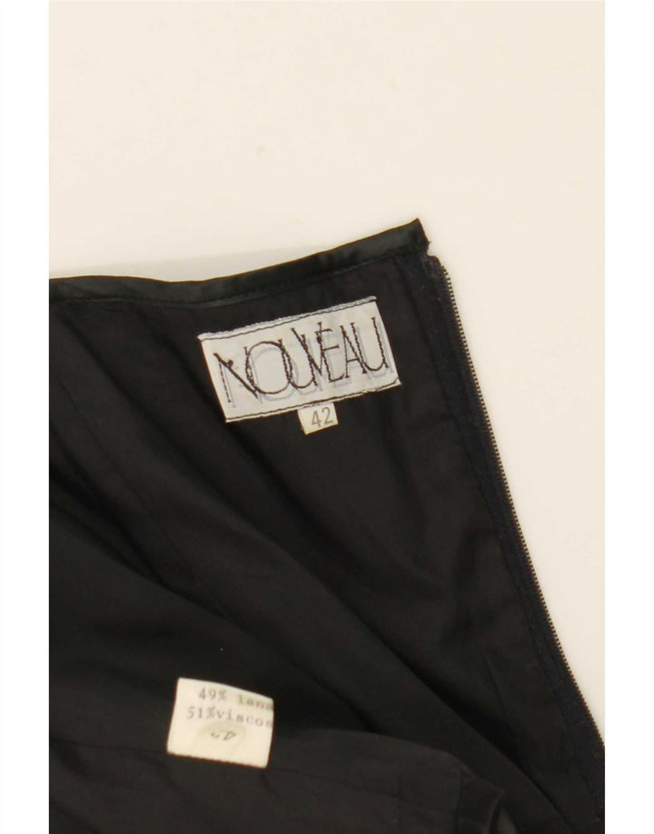 Vestido feminino Nouveau de um ombro IT 42 lã preta média
