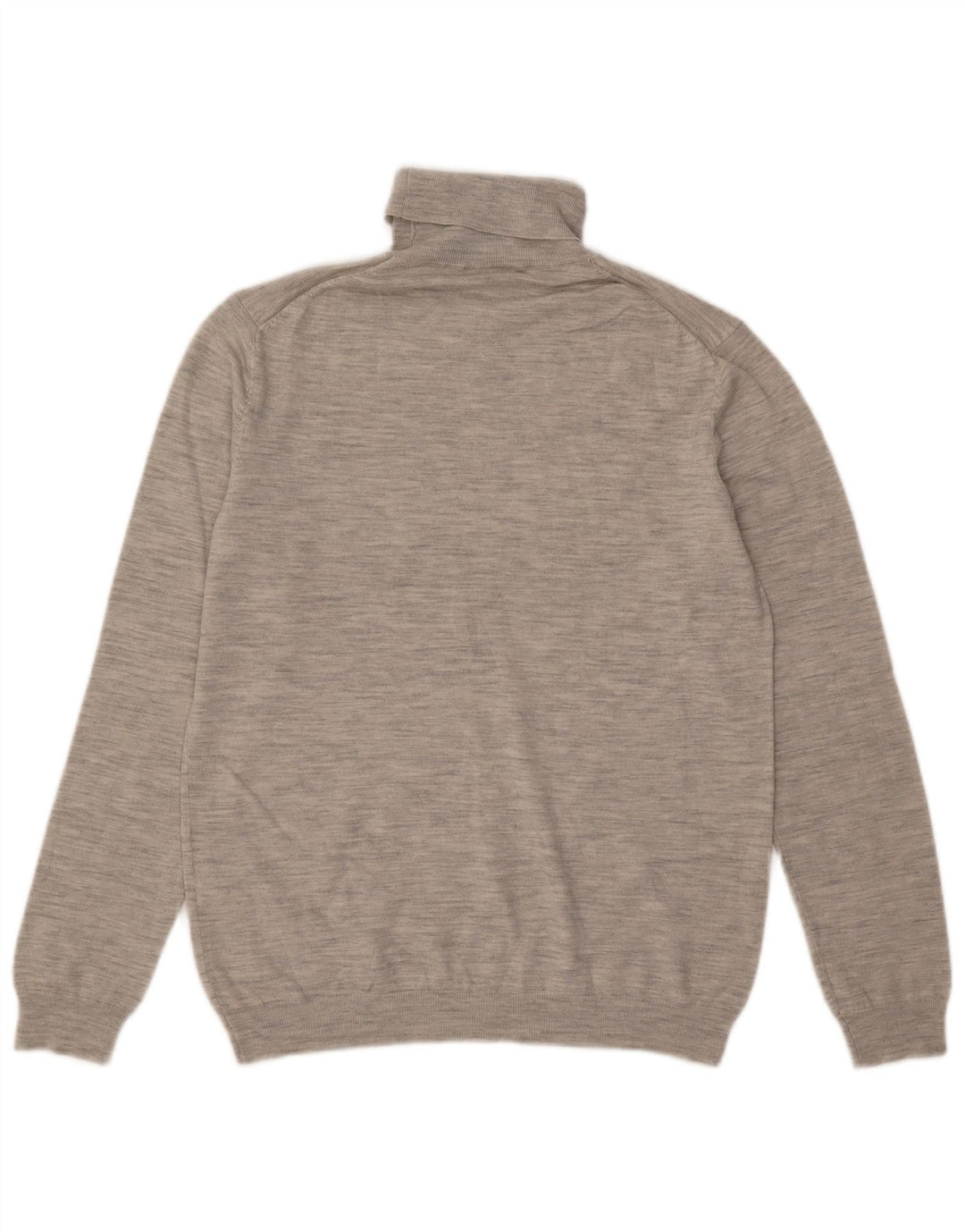 Suéter masculino Reiss com gola redonda e lã manchada cinza grande