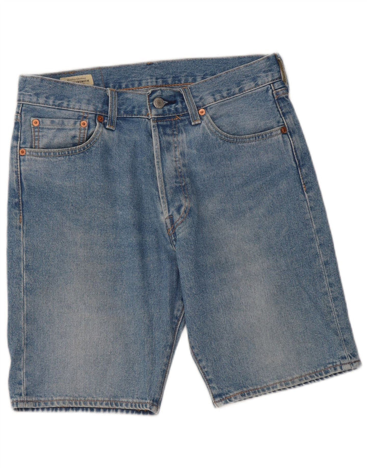 LEVI'S Masculino 501 Shorts Jeans W30 Algodão Azul Médio