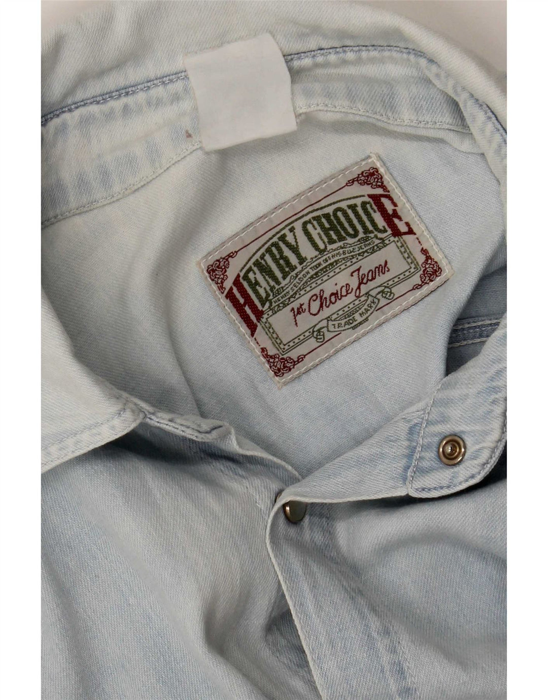 Camisa jeans masculina vintage XL azul