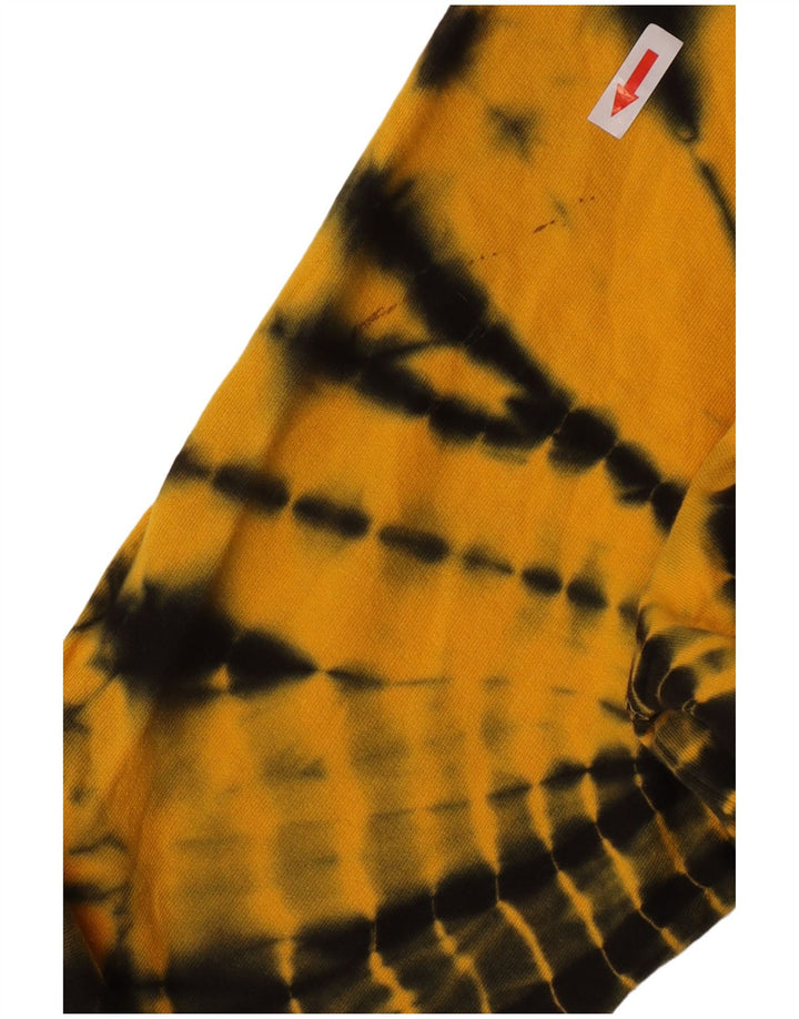 Suéter feminino Dkny com estampa gráfica grande, UK 10, pequeno, amarelo, tie-dye