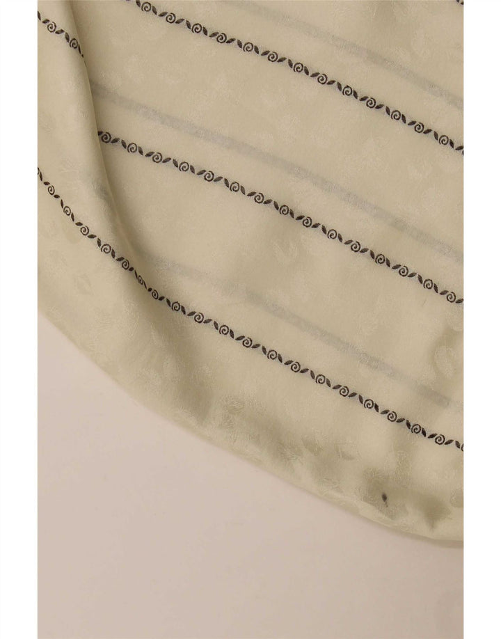 Camisa masculina vintage grande listrada bege