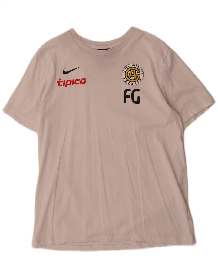 Camiseta Nike Masculina Dri Fit Graphic Top Grande Algodão Branco
