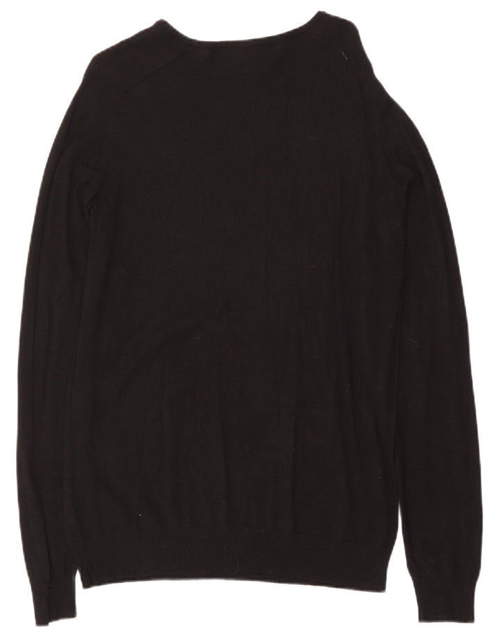 Zara Suéter masculino com gola canoa grande preto