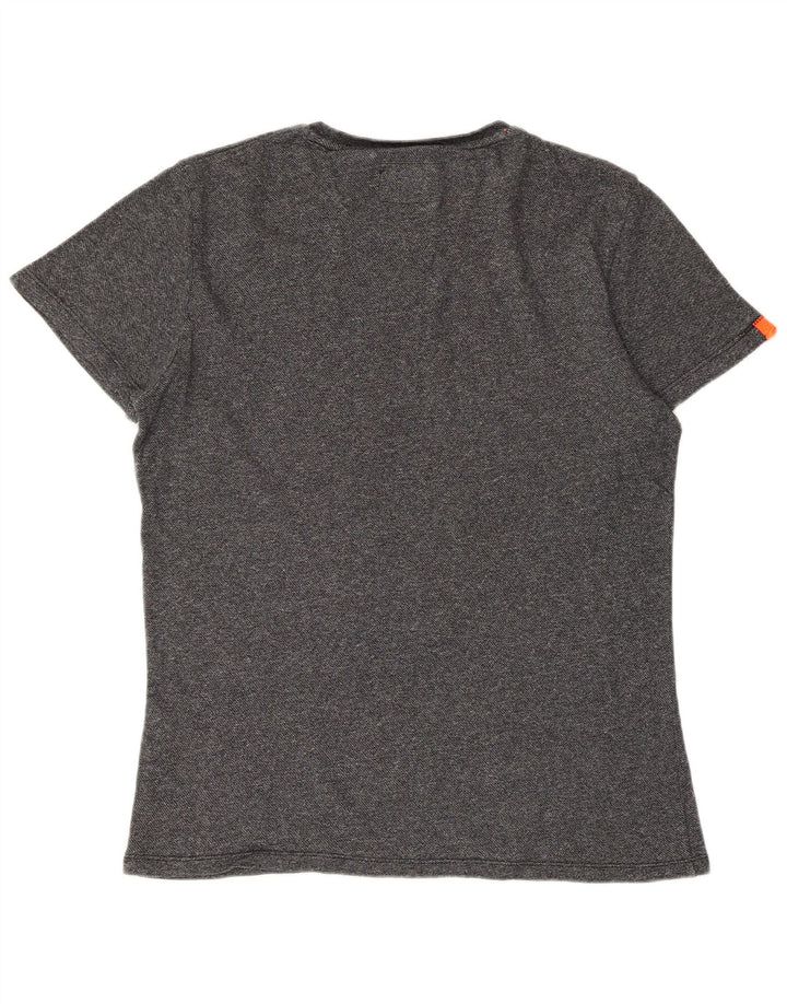 Camiseta masculina SUPERDRY grande algodão cinza