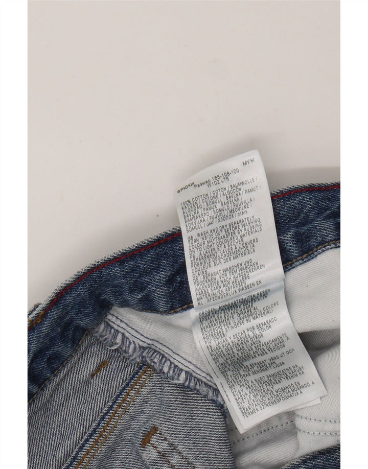 Wrangler Mens Straight Jeans W40 L30 Azul Algodão