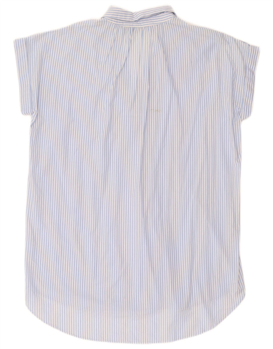Vestido túnica oversized feminino Zara Reino Unido 14 risca de giz azul médio
