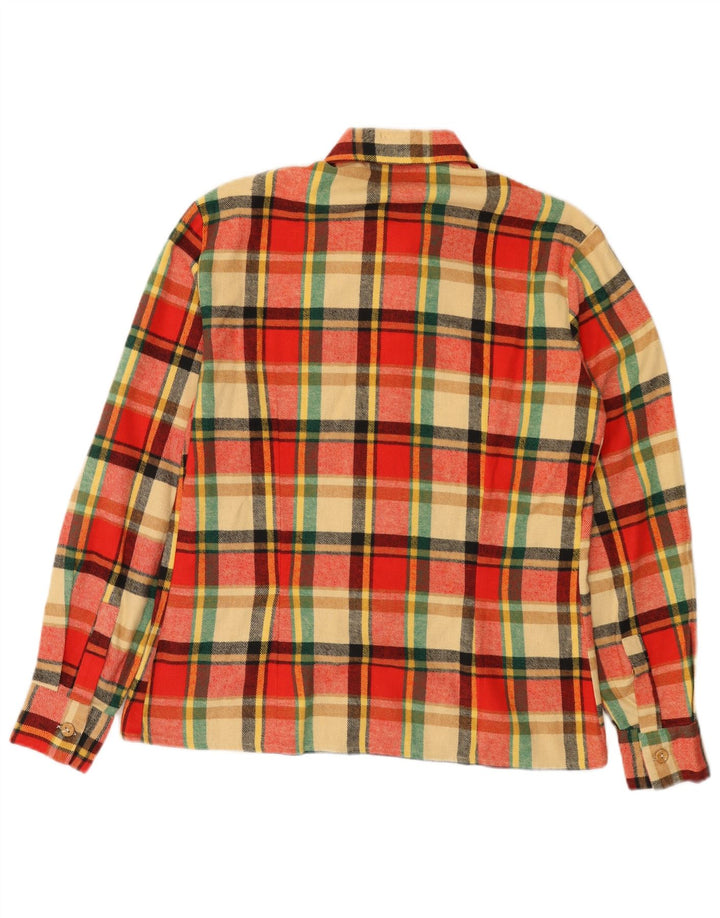 Camisa de flanela feminina vintage IT 50 XL Red Check