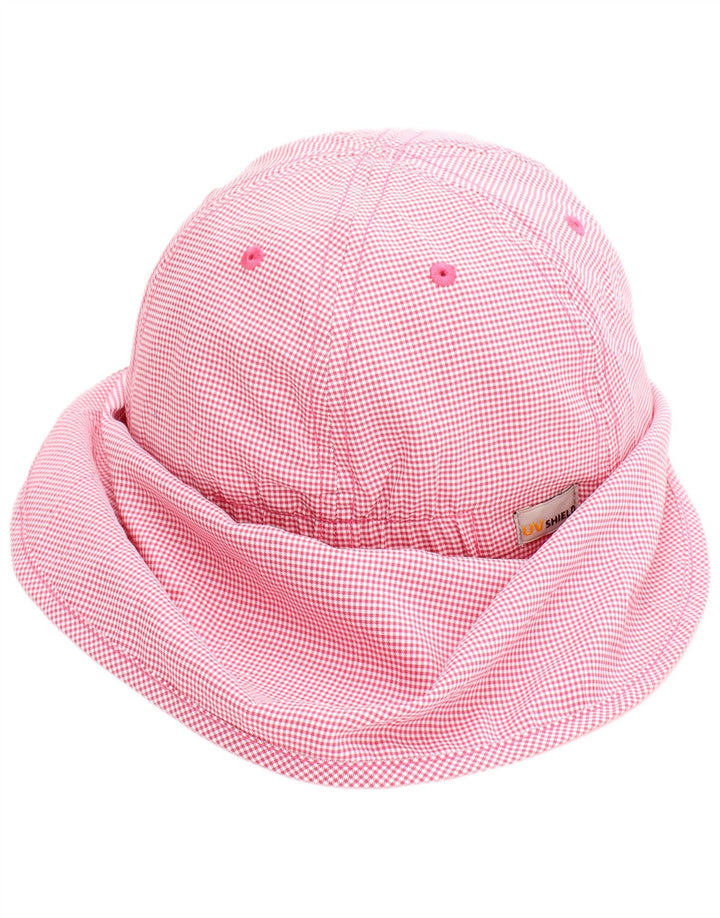 Chapéu Jack Wolfskin feminino com decote drapeado 4-5 anos pequeno rosa Houndstooth
