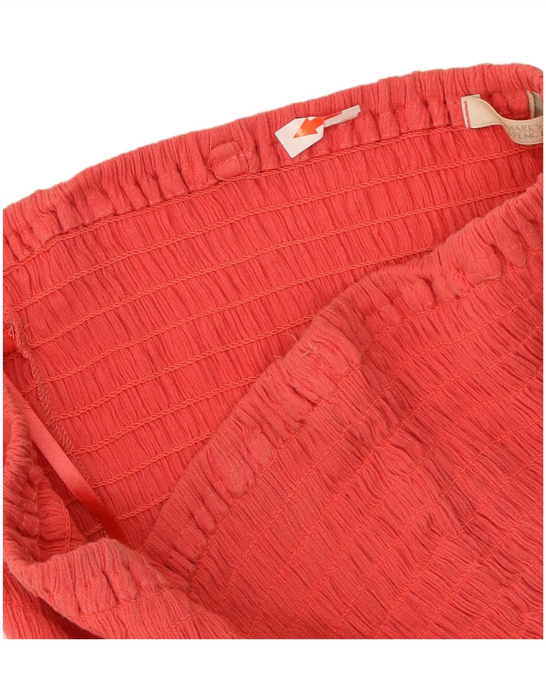 Vestido feminino Marks & Spencer sem alças Reino Unido 12 algodão vermelho médio