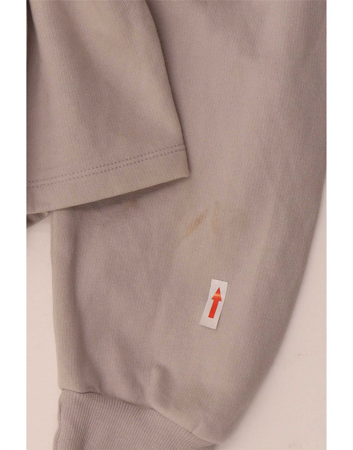 Moletom Zara feminino cropped UK 14 algodão cinza médio