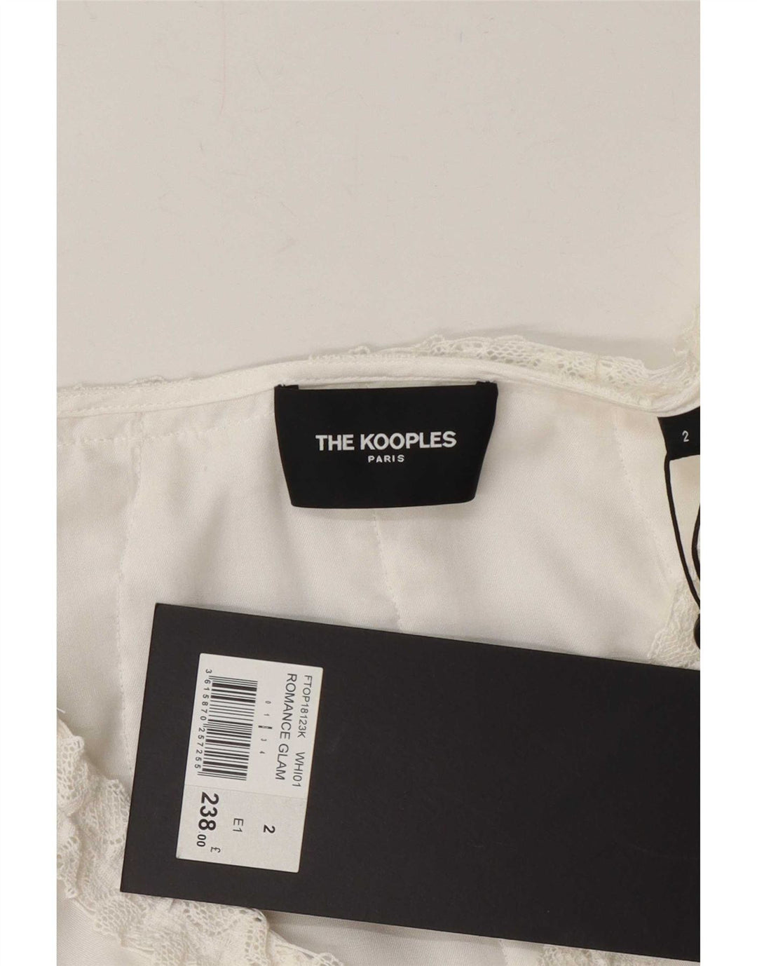 Blusa feminina de manga comprida The Kooples tamanho 2 médio branco designer