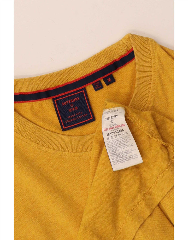 Camiseta masculina Superdry Top médio algodão amarelo