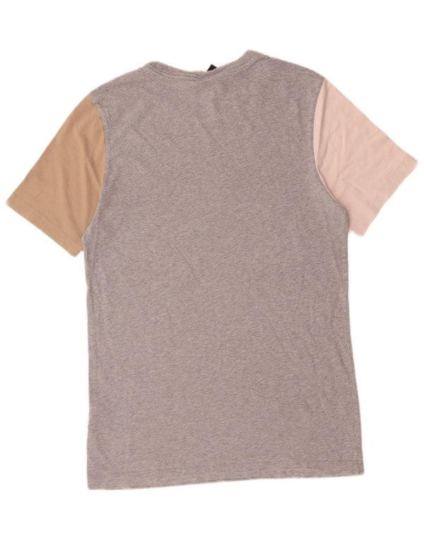 Camiseta masculina Nike Standard Fit Top cinza médio colorblock algodão