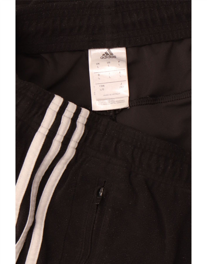 Calça de treino masculina ADIDAS joggers grande poliéster preto