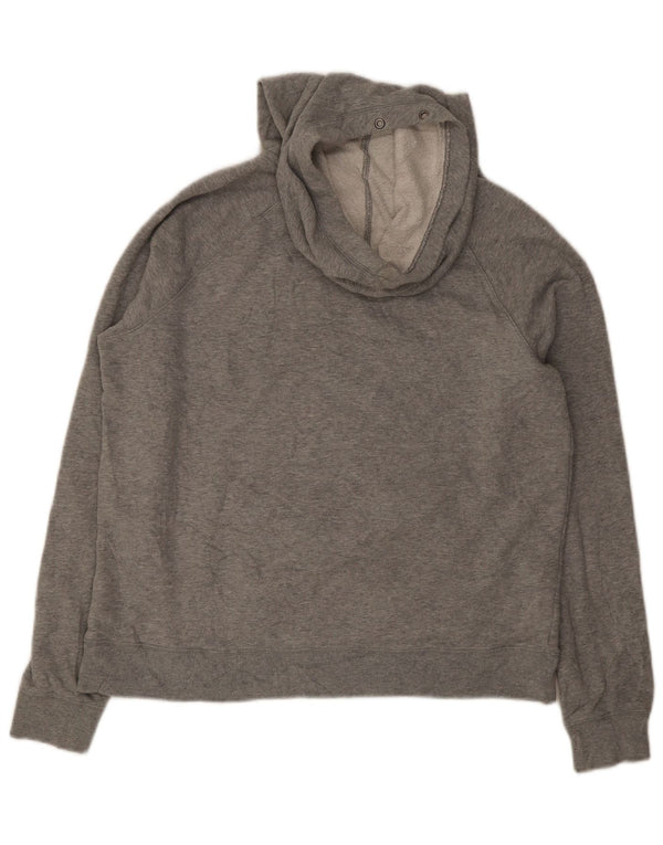 Jumper com capuz feminino Nike UK 14 grande algodão cinza